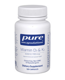 Pure Encapsulations Vitamin D3 & K2 , 120C