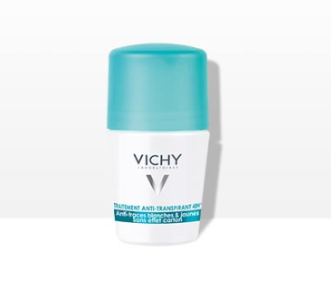 Vichy Deodorant - 48H ANTI-PERSPIRANT BALL, YELLOW AND WHITE ANTI-TRACKS, WITHOUT CARTON EFFECT