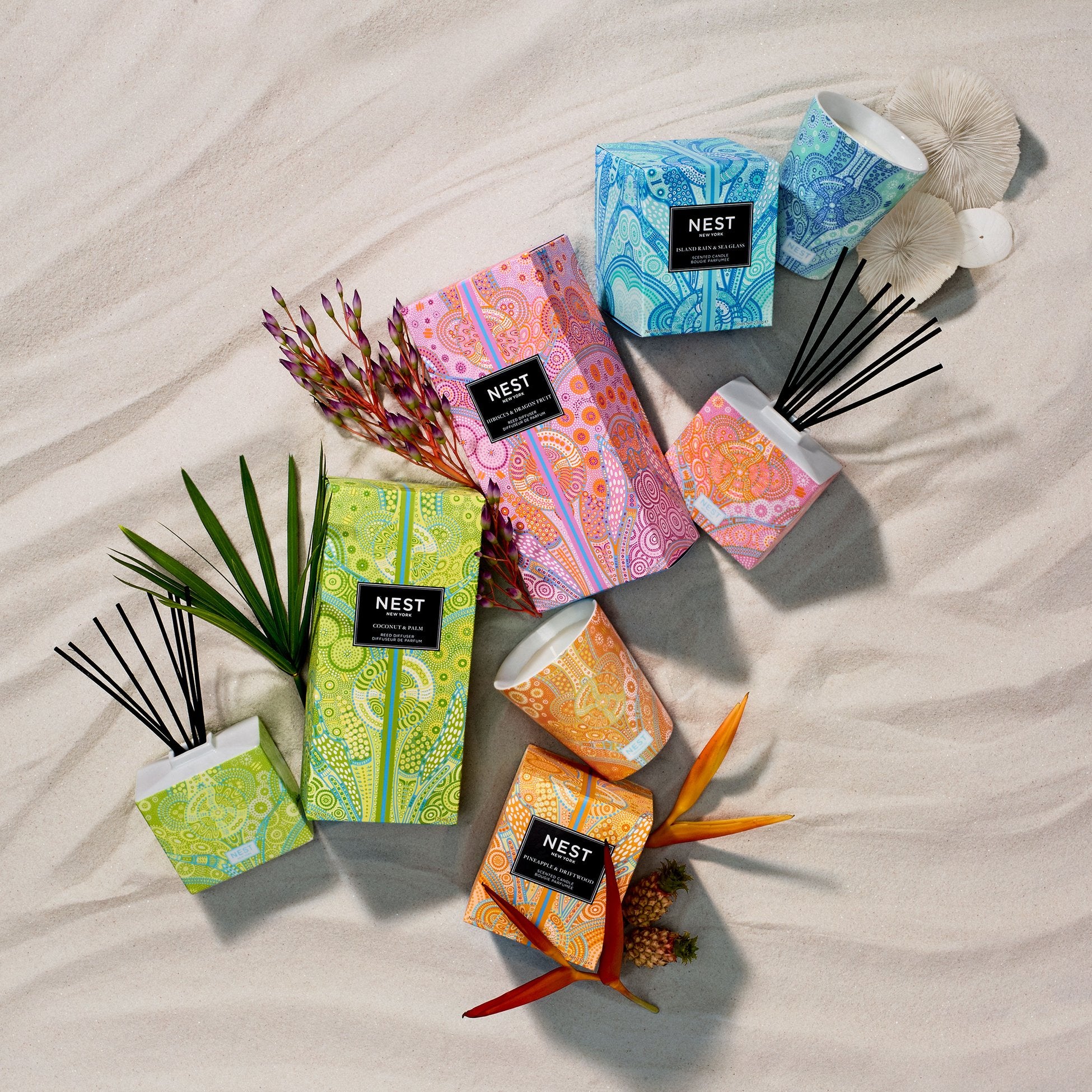 nest coconut and palm candle Nest Island Rain & Sea Glass Classic Candle