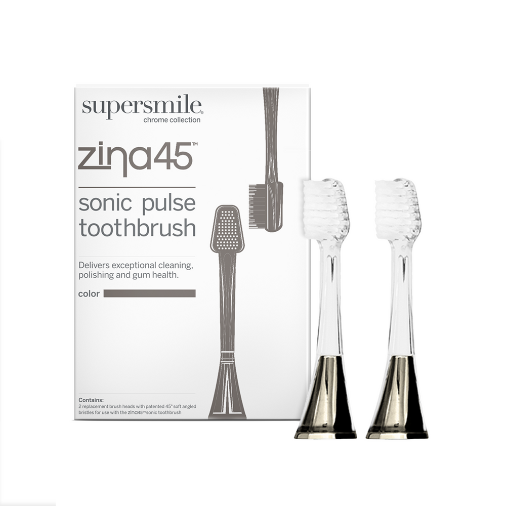 Supersmile Zina45 Sonic Pulse Toothbrush Replacement Heads The